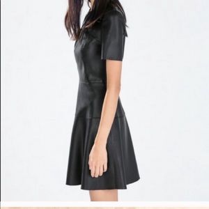 Faux leather dress
